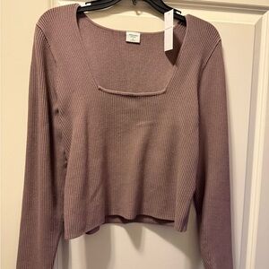 Abercrombie & Fitch Dusty Pink Ribbed Top NWT